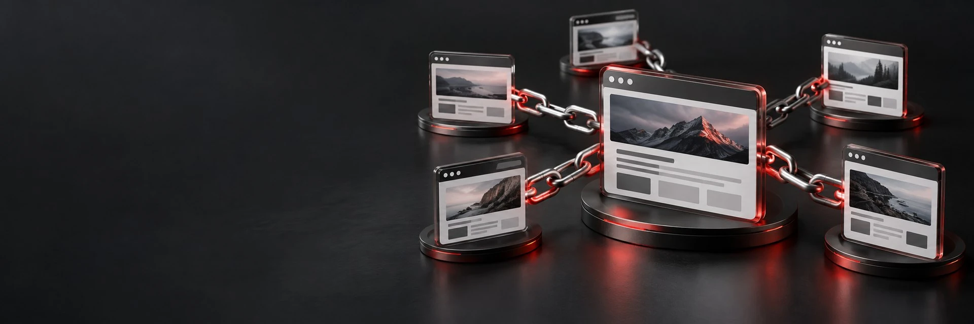 Link Building digital service concept