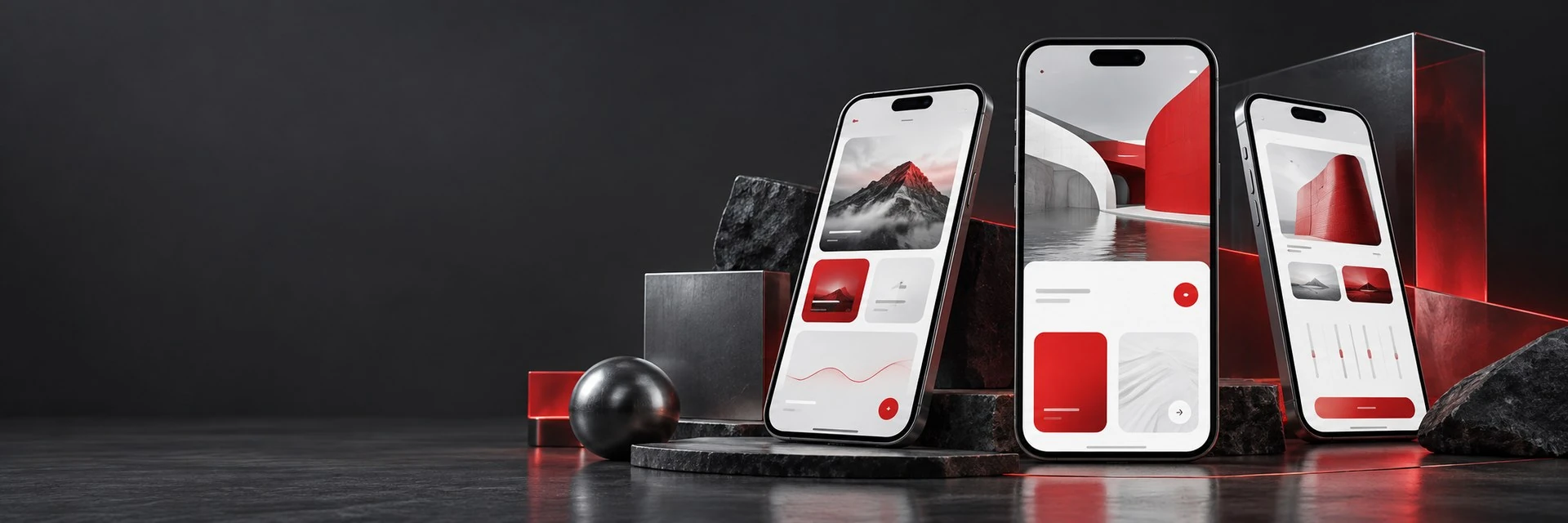 Mobile App Design digital service concept